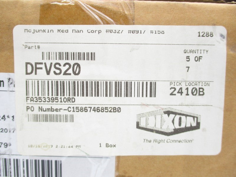DIXON DFVS20 (PKG OF 5) NSFS