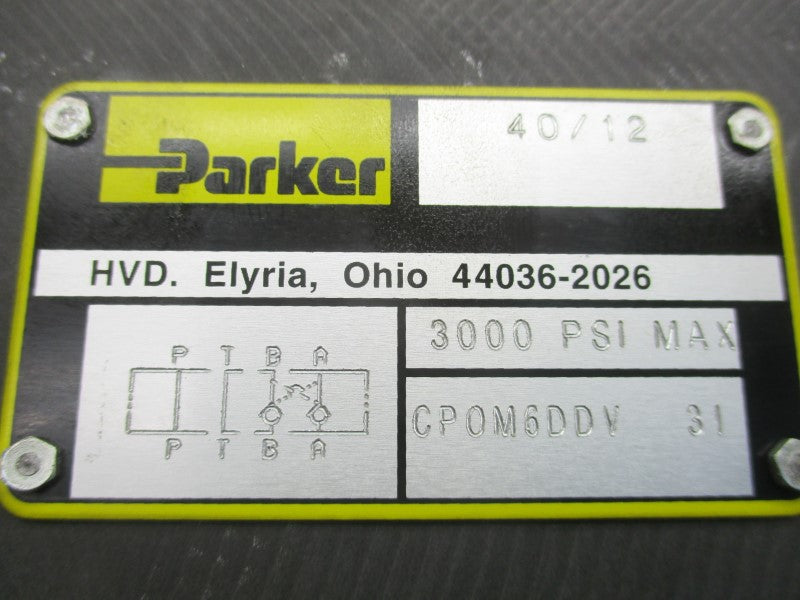 PARKER CPOM6DDV 3000PSI NSNP