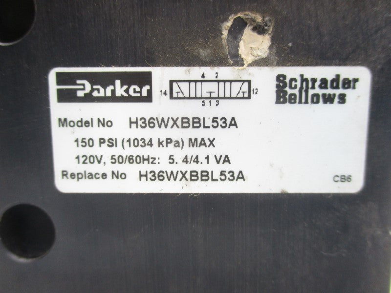 PARKER H36WXBBL53A 120V 150PSI NSNP