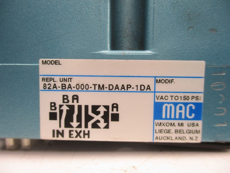 MAC 82A-BA-000-TM-DAAP-1DA 110/120V 25-150PSI UNMP