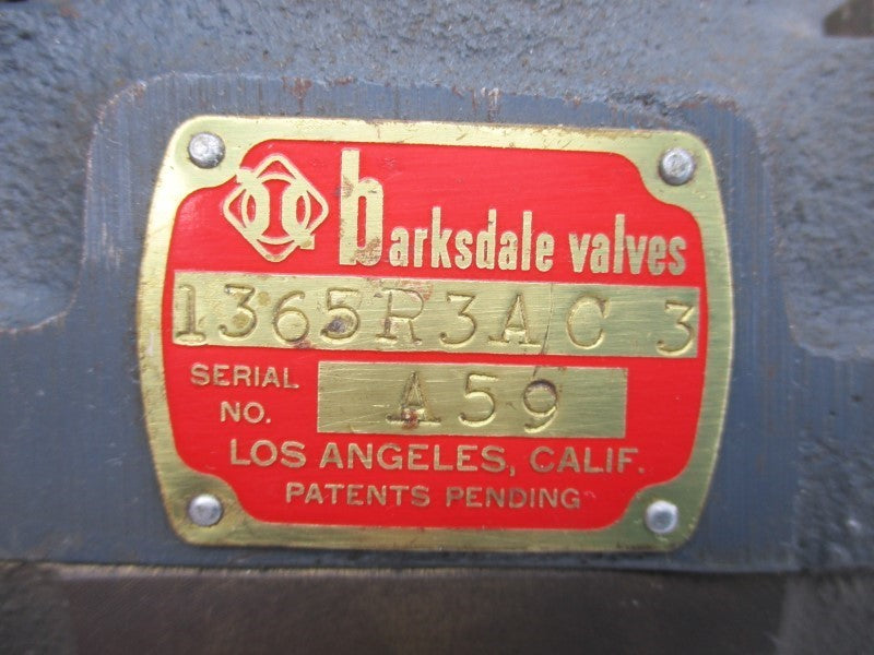 BARKSDALE VALVES 1365R3AC3 NSNP
