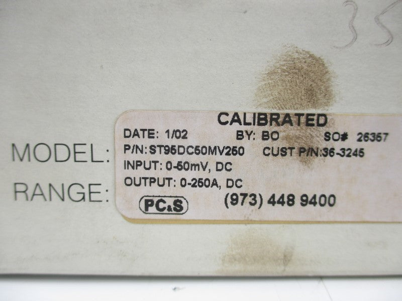 PC&S ST95DC50MV250 0-250A NSMP