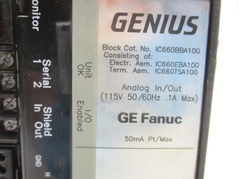 FANUC IC660BBA100 115V .1A UNMP