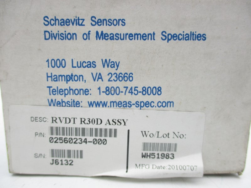 SCHAEVITZ SENSORS 02560234-000 RVDT-R30D NSMP