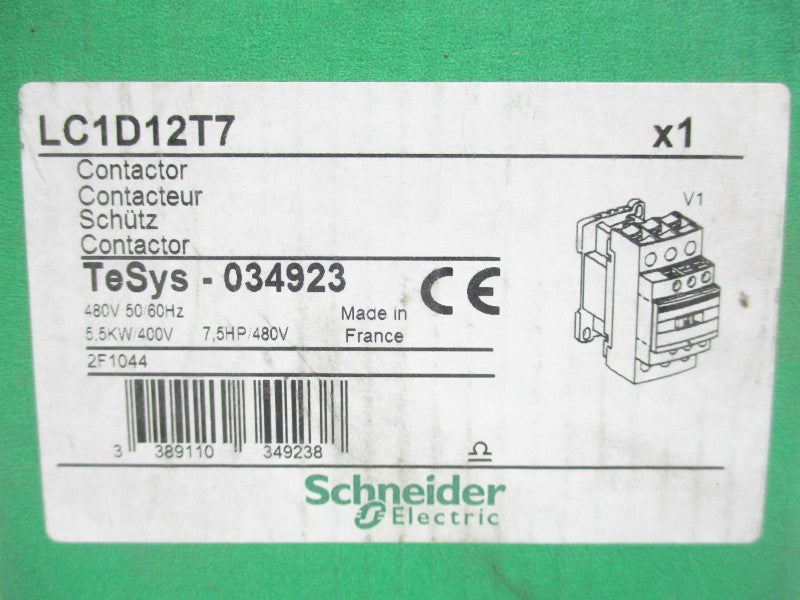 SCHNEIDER ELECTRIC LC1D12T7 480V 25A NSMP