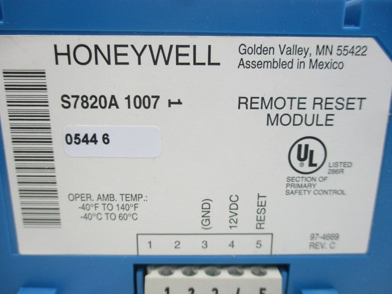 HONEYWELL S7820A-1007 12VDC NSMP