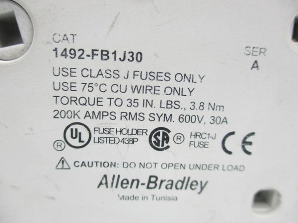 ALLEN BRADLEY 1492-FB1J30 SER. A 600V 30A UNMP