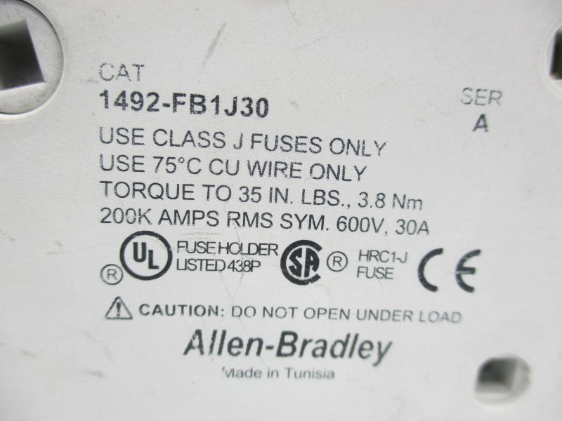 ALLEN BRADLEY 1492-FB1J30 SER. A 600V 30A UNMP