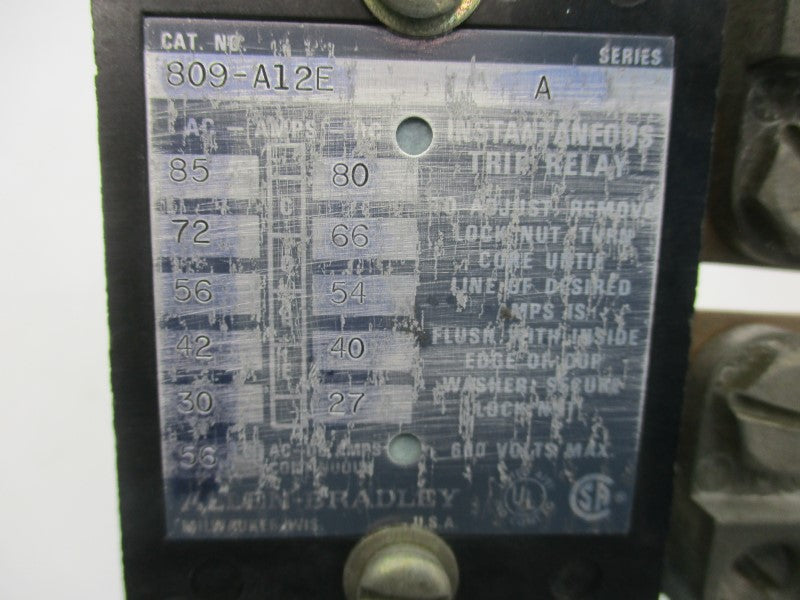 ALLEN BRADLEY 809-A12E SER. A 600V 56A UNMP
