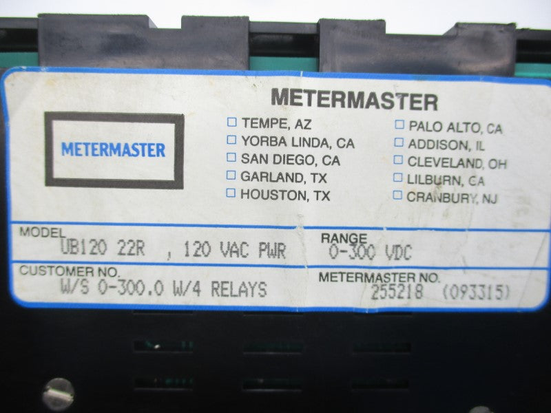 METERMASTER UB12022R 120VAC UNMP