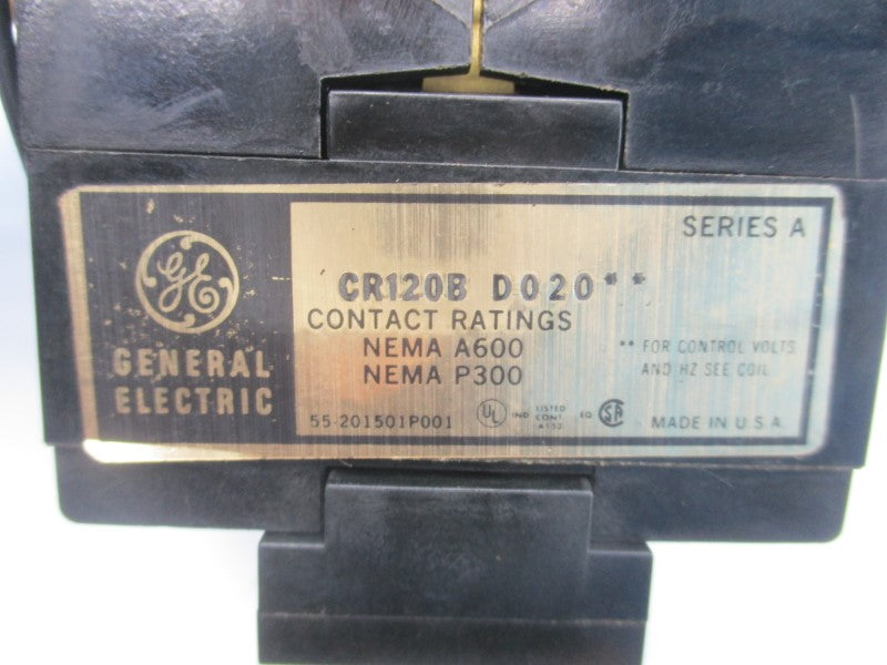 GENERAL ELECTRIC CR120BD020 SER. A 600V UNMP