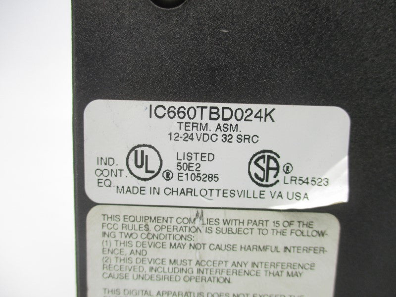 FANUC IC660TBD024K IC660BBD024 12-24VDC UNMP