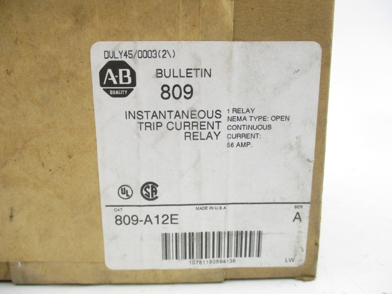 ALLEN BRADLEY 809-A12E SER. A 56A (BR/WH) NSFS
