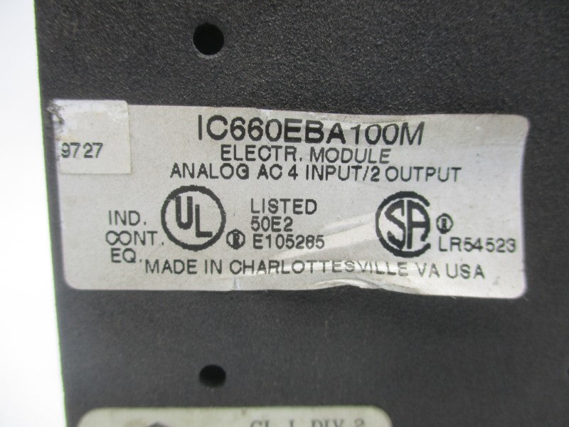 FANUC IC660EBA100M IC660BBA100 115VAC UNMP