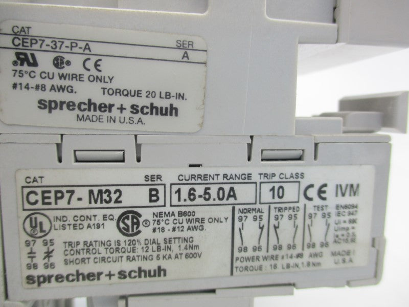 SPRECHER+SCHUH CEP7-M32-5-10-P-A SER. B 1.6-5A NSNP