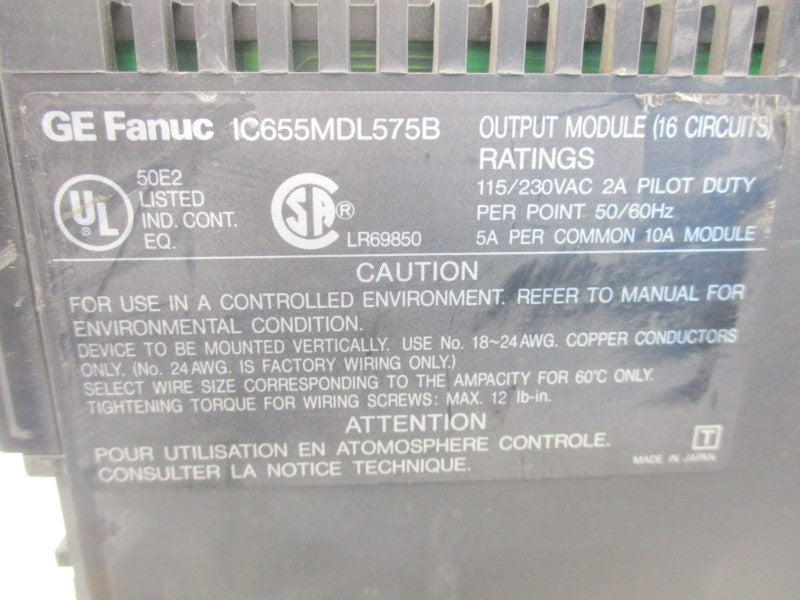FANUC IC655MDL575B 115/230VAC 10A (NO DOOR) UNMP