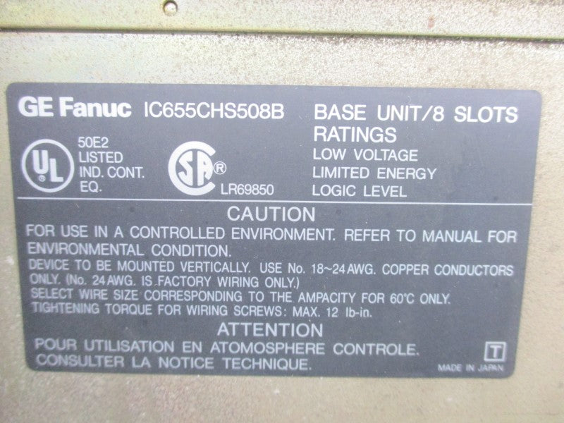 FANUC IC655CHS508B UNMP