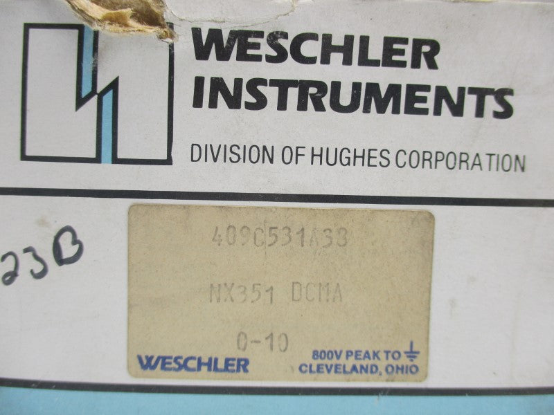 WESCHLER INSTRUMENTS 409C531A380-10DCMA NSMP