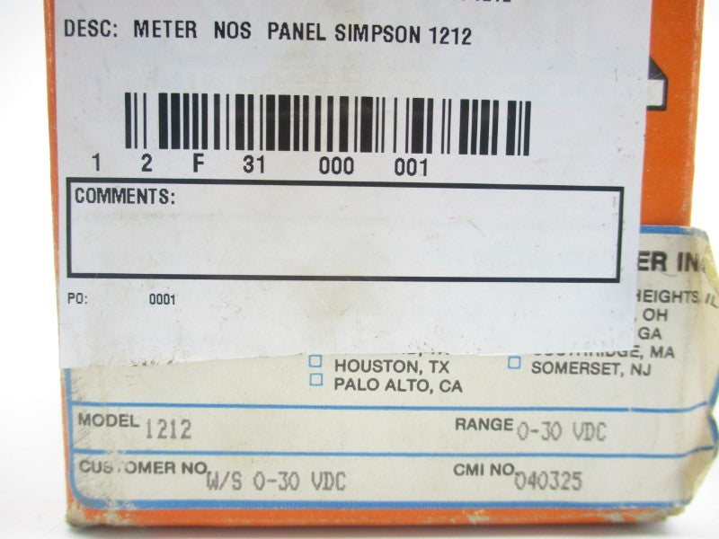 SIMPSON 1212 0-30VDC NSMP