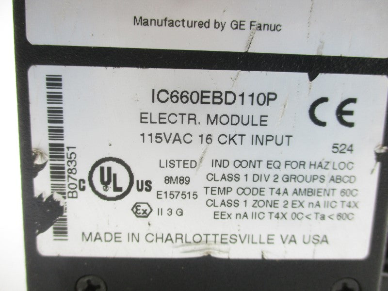 FANUC IC660EBD110P 115VAC UNMP