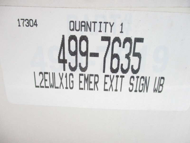 LIGHT FIXTURE L2EWLX1G 499-7635 NSMP
