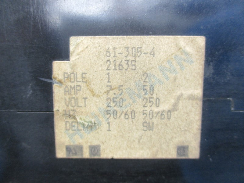 HEINEMANN 61-305-4 250V 7.5A NSNP