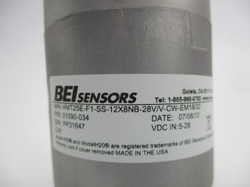 BEI SENSORS 01090-034 HMT25E-F1-SS-12X8NB-28V/V-CW-EM18/32 5-28VDC NSNP