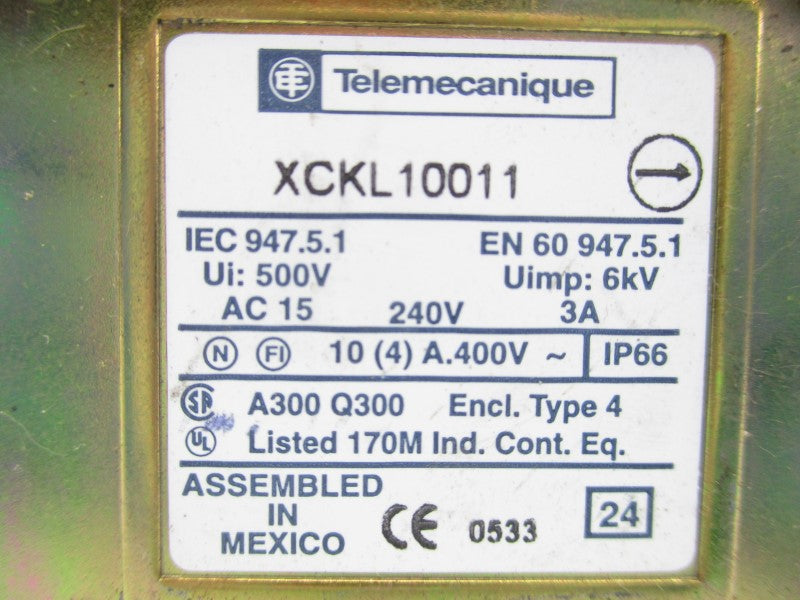 TELEMECANIQUE XCKL10011 500V 3A NSNP