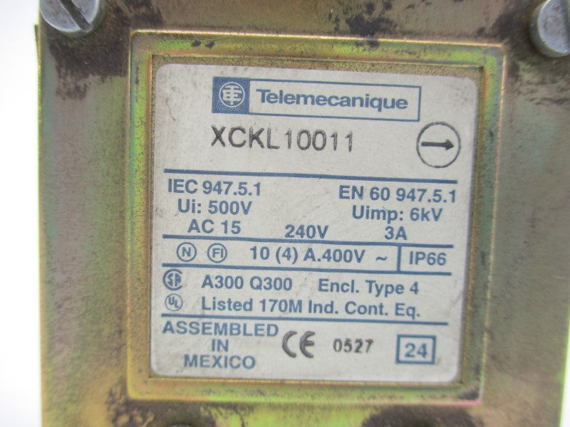TELEMECANIQUE XCKL10011 W/ZCK-G00 500V 3A UNMP