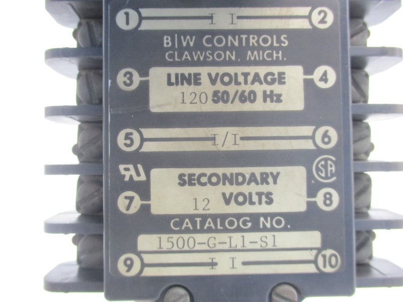 B/W CONTOLS 1500-G-L1-S1 120-240VAC (AS PICTURED) NSNP