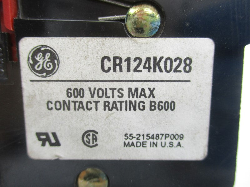 GENERAL ELECTRIC CR124K028 600V NSNP