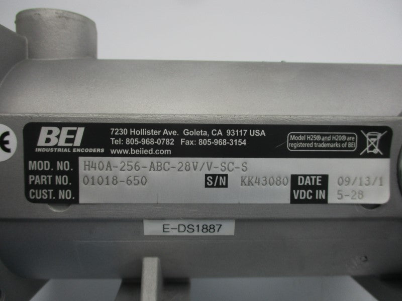 BEI H40A-256-ABC-28V/V-SC-S 01018-650 5-28VDC NSNP
