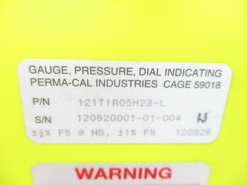 PERMA-CAL INDUSTRIES 121TIR05H23-L 0-150PSI NSNP