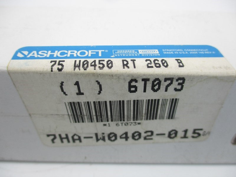 ASHCROFT 75W0450RT260B 6T073 NSMP
