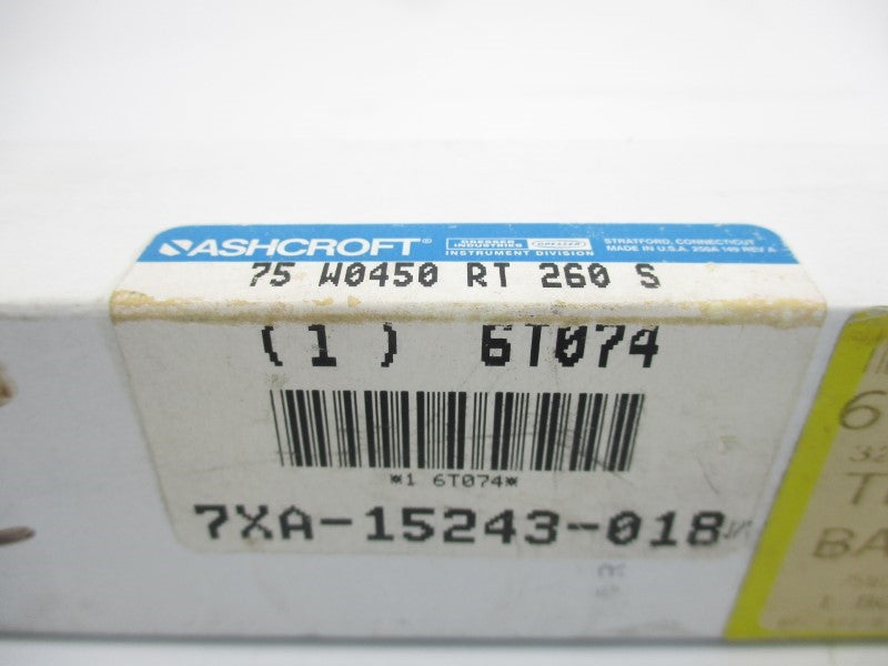 ASHCROFT 75W0450RT260S 6T074 NSMP
