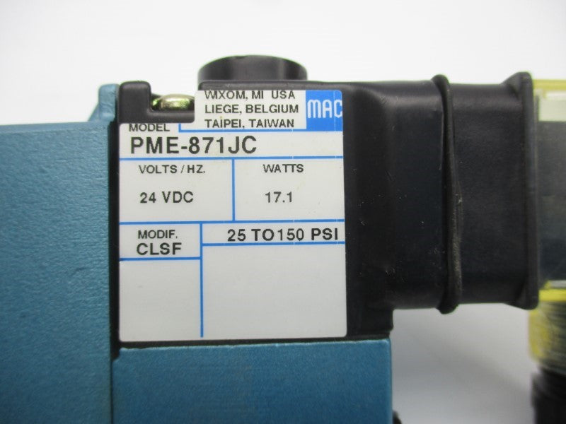 MAC 821C-PM-871JC-152 24VDC 25-150PSI NSNP