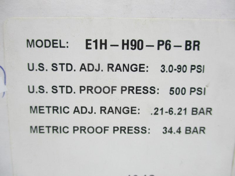 BARKSDALE E1H-H90-P6-BR 600V 3.0-90PSI NSMP
