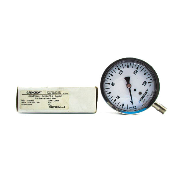 ASHCROFT 10-1008-S-02L-200# 0-200PSI 100MM NSMP