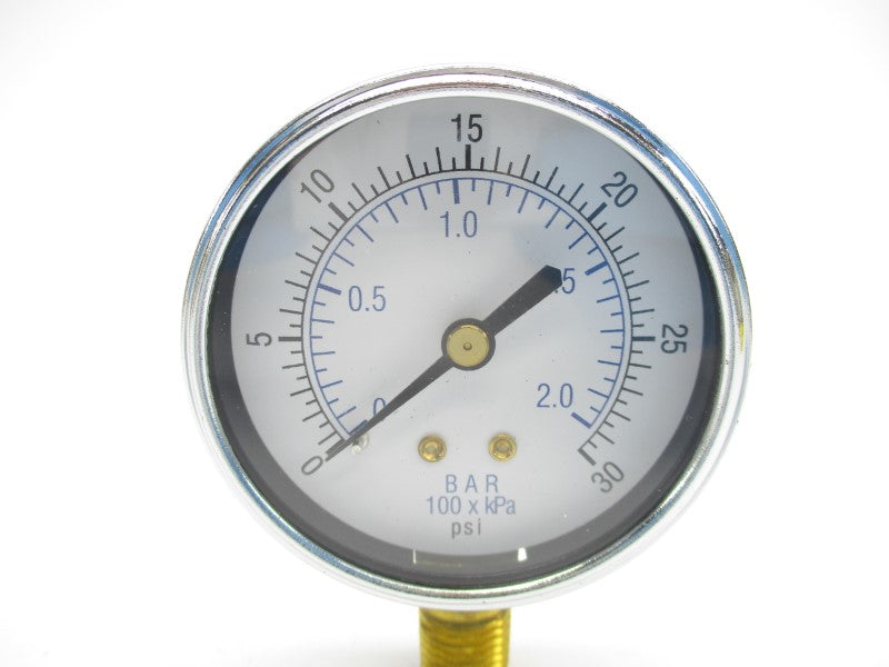 GAUGE 25-10A-2L-30 0-30PSI 2.5" NSMP