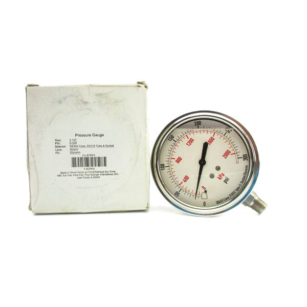 GRAINGER 4CFK3 0-300PSI 3-1/2" NSMP