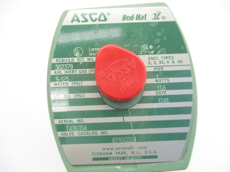 ASCO 8210G004 110/120V 5-125PSI 1" NSNP