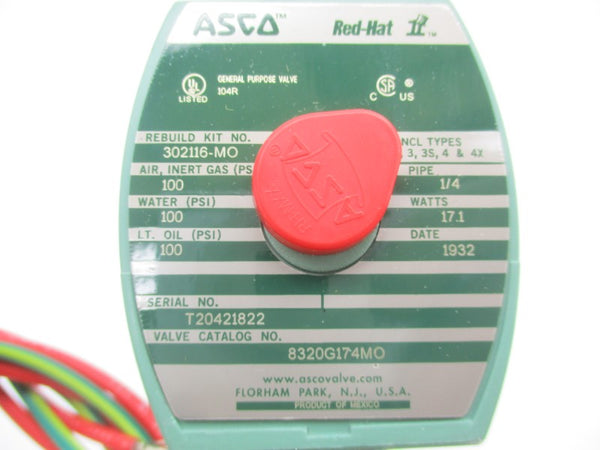 ASCO 8320G174MO 110/120V 100PSI 1/4" NSMP