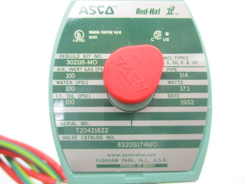 ASCO 8320G174MO 110/120V 100PSI 1/4" NSMP
