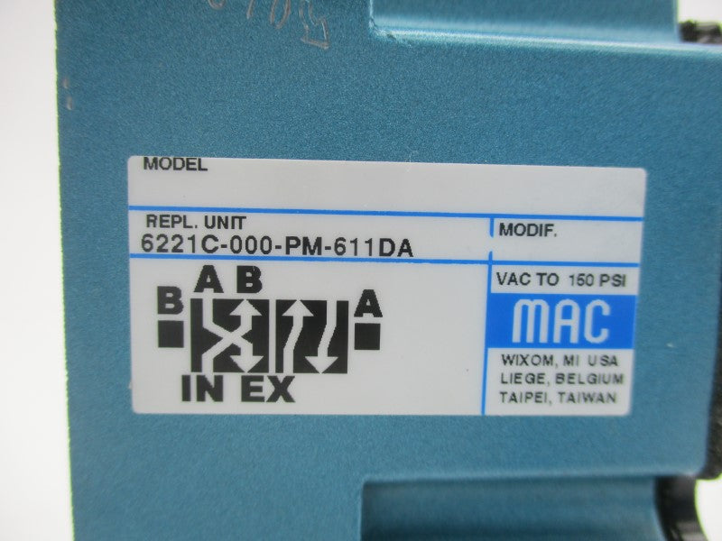 MAC 6221C-000-PM-611DA 24VDC 25-150PSI NSMP