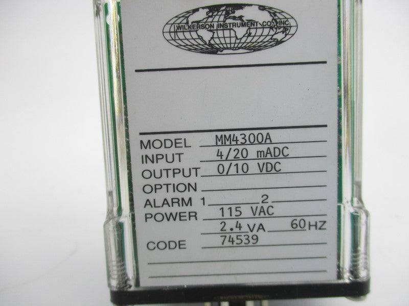 WILKERSON MM4300A 115VAC 0/10VDC 4/20mADC NSMP