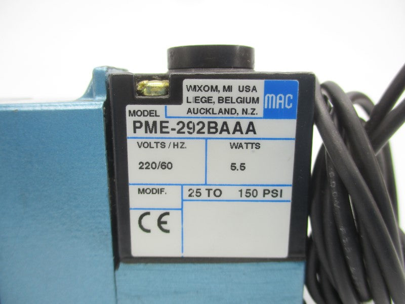 MAC 811C-PM-292BA-155 220V 150PSI NSNP