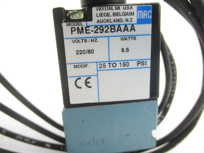 MAC PME-292BAAA 220V 25-150PSI NSMP