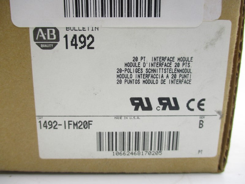ALLEN BRADLEY 1492-IFM20F SER. B 0-264VAC/DC (BR/WH) NSMP