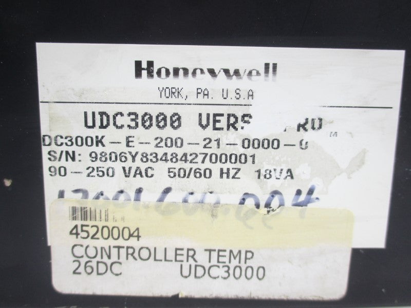 HONEYWELL DC300K-E-200-21-0000-0 90-250VAC UNMP