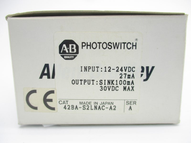 ALLEN BRADLEY 42BA-S2LNAC-A2 SER. A 12-24VDC (BK/YL) NSMP